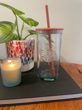 NWT 2024 Starbucks Recycled Glass Terracotta Triangle Tumbler  - 16oz